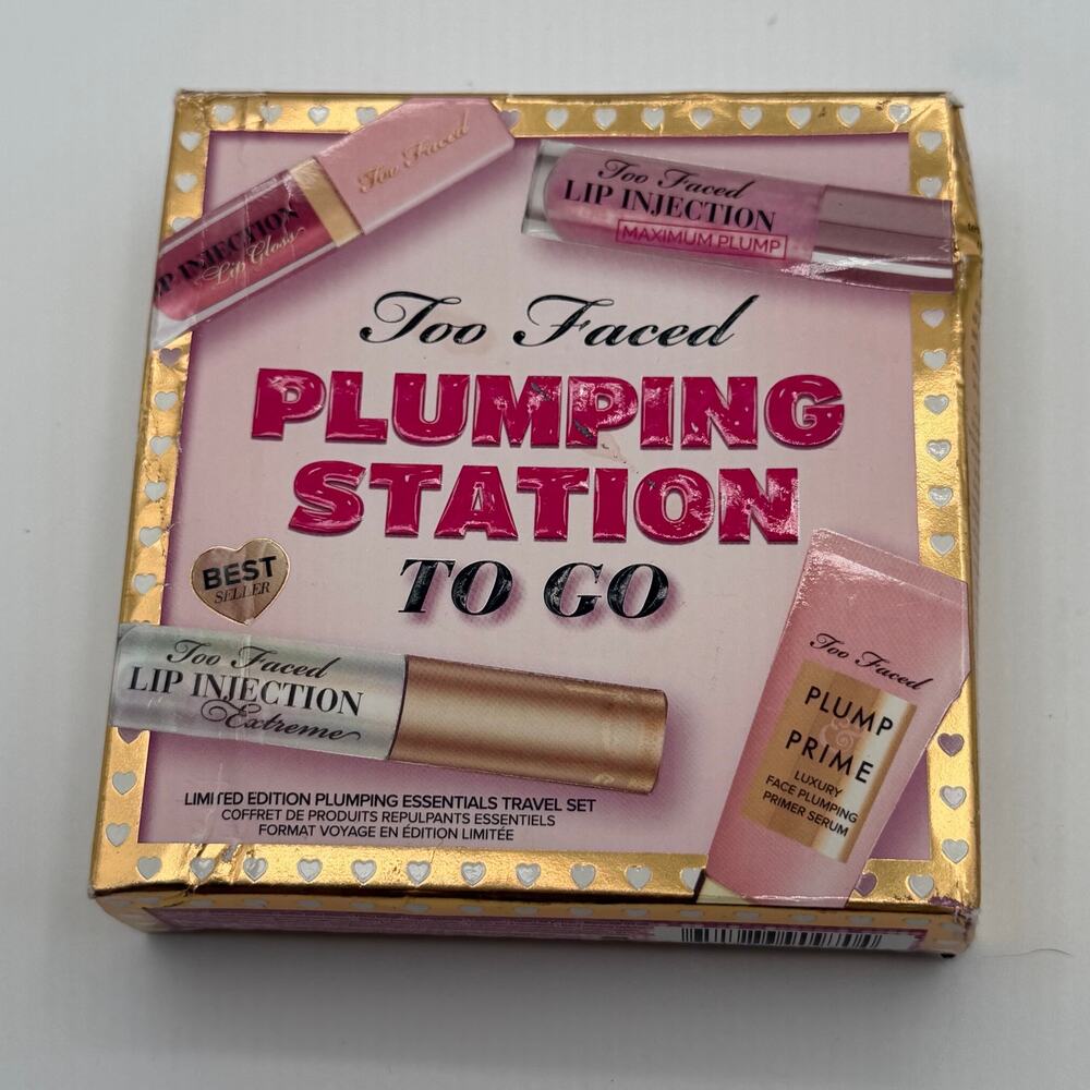 NEW Too Faced Plumping Station To Go Travel Lip And Face Set